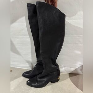 Sleek Black Over the Knee Women's Boots